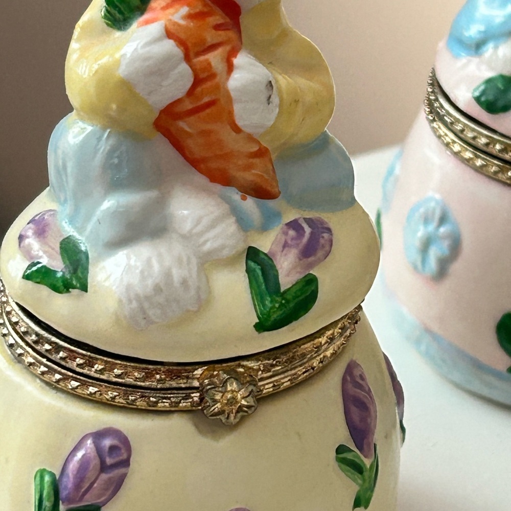 4/$100 Charming Bunny Trinket Boxes - Multicolor - Picture 2 of 5